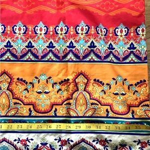 Bohemian King Pillowcase Teal, Orange in Red, Cobalt   EPLC